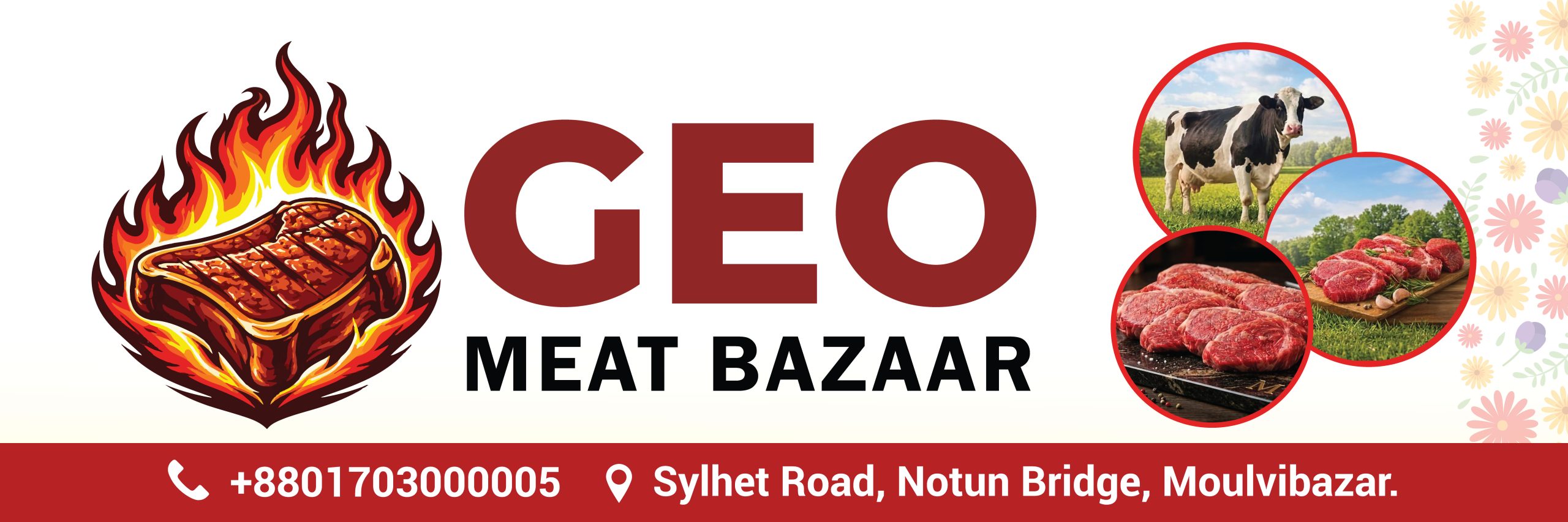sign board of meat bazaar